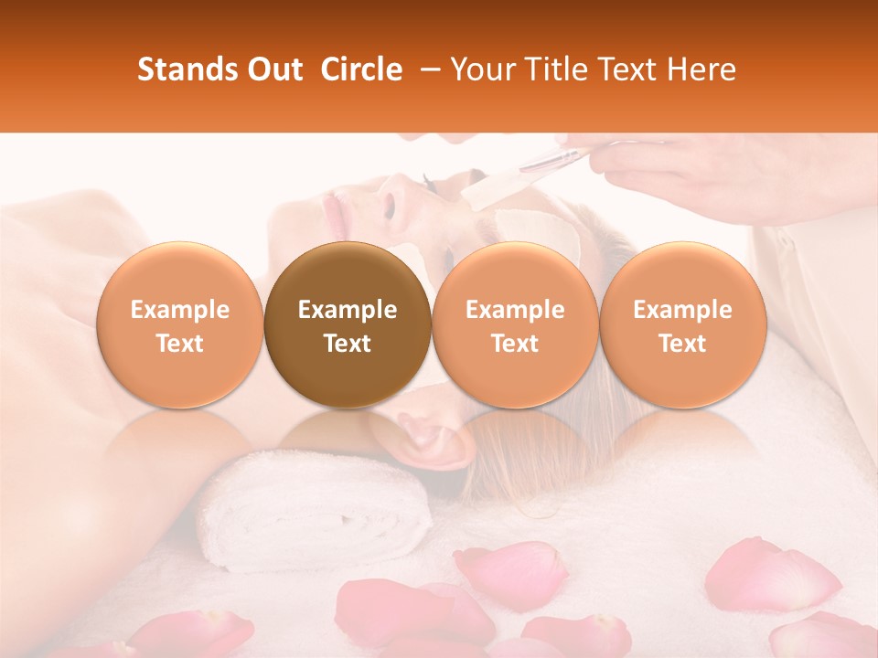 A Woman Getting A Facial Mask On Her Face PowerPoint Template