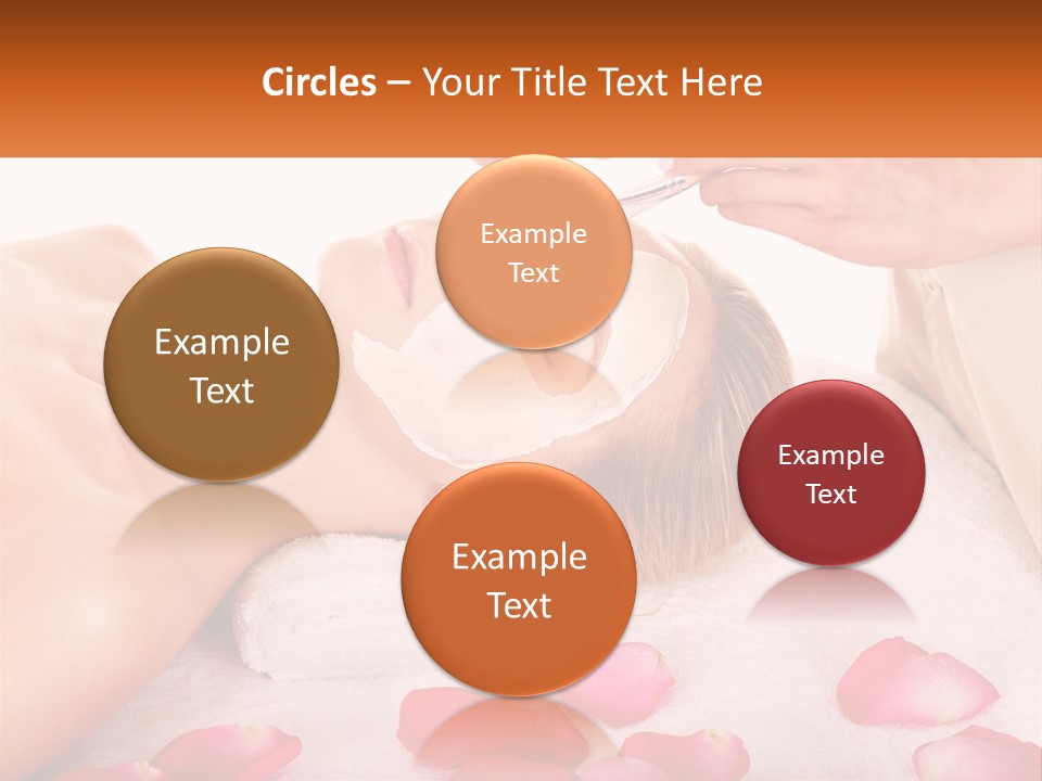 A Woman Getting A Facial Mask On Her Face PowerPoint Template