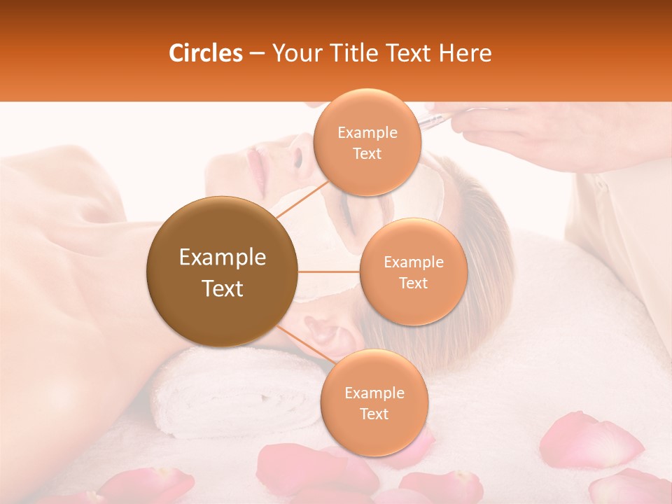 A Woman Getting A Facial Mask On Her Face PowerPoint Template