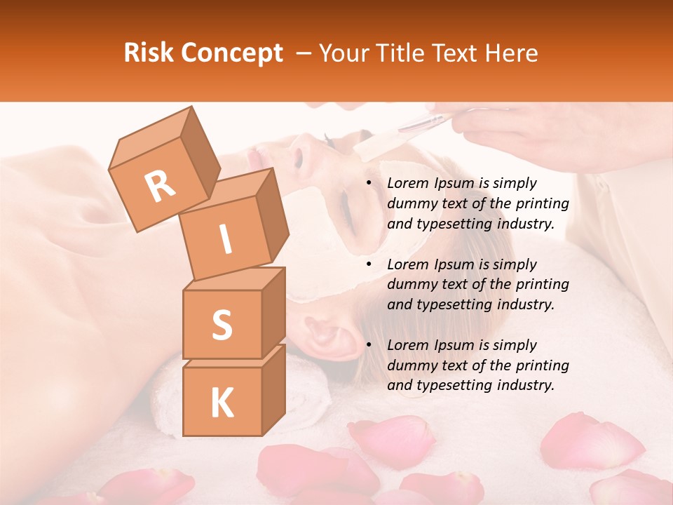 A Woman Getting A Facial Mask On Her Face PowerPoint Template