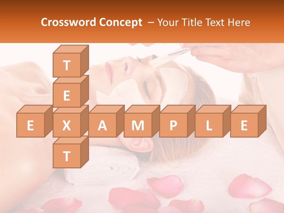 A Woman Getting A Facial Mask On Her Face PowerPoint Template