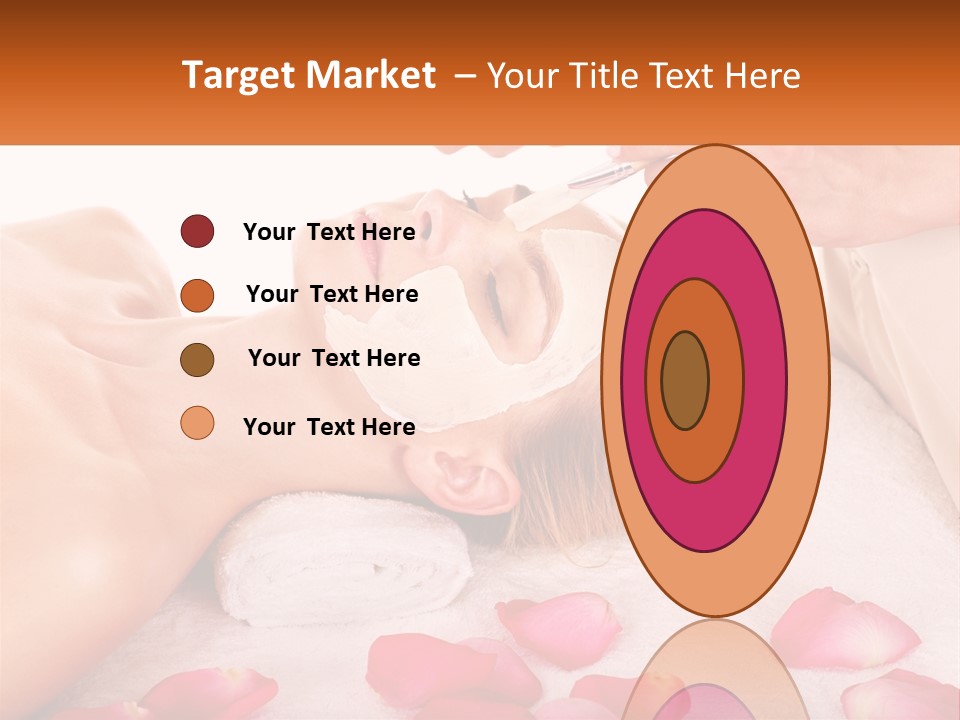 A Woman Getting A Facial Mask On Her Face PowerPoint Template