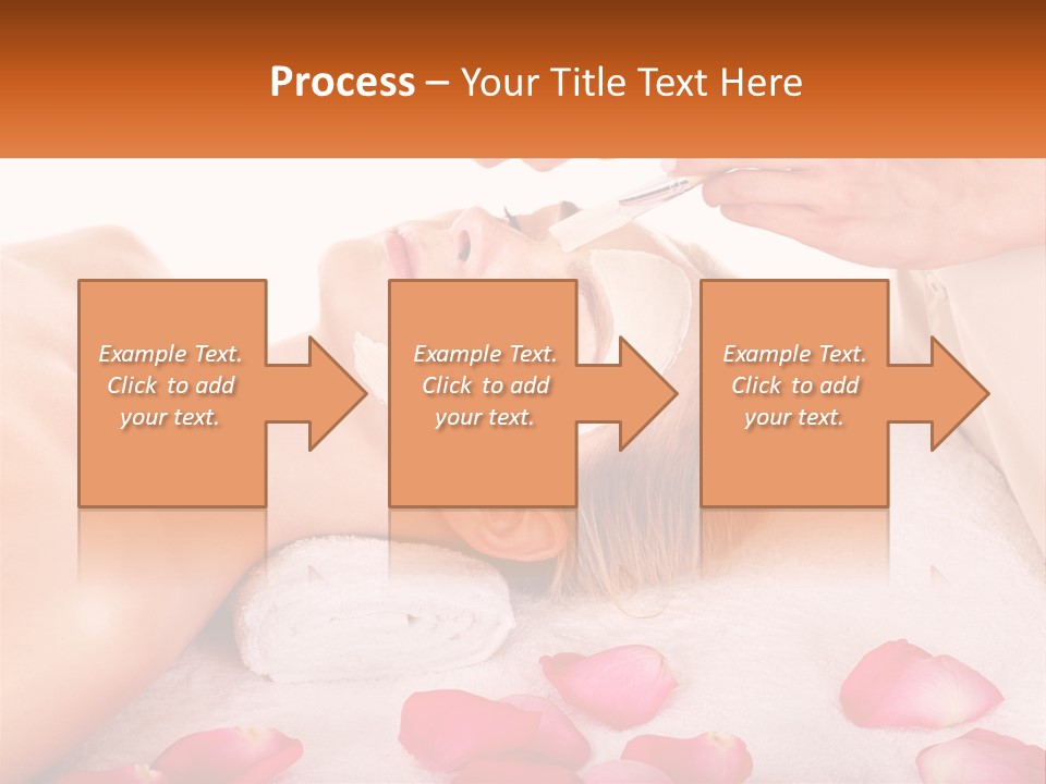 A Woman Getting A Facial Mask On Her Face PowerPoint Template