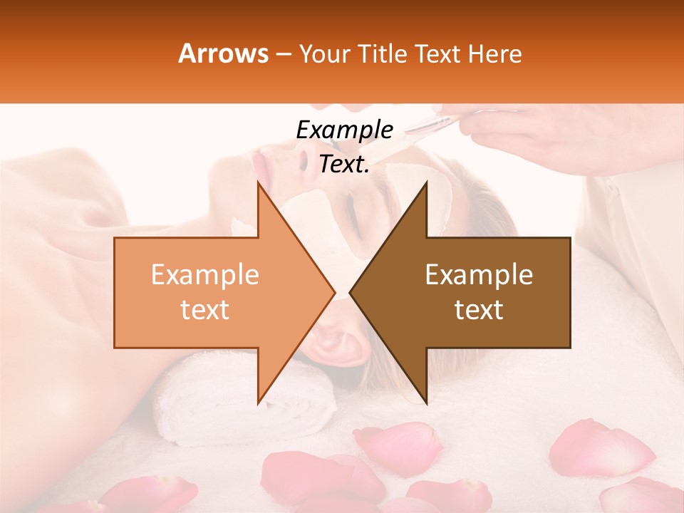 A Woman Getting A Facial Mask On Her Face PowerPoint Template