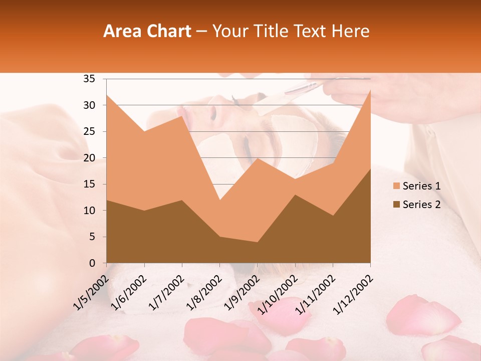 A Woman Getting A Facial Mask On Her Face PowerPoint Template