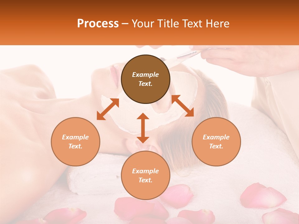 A Woman Getting A Facial Mask On Her Face PowerPoint Template