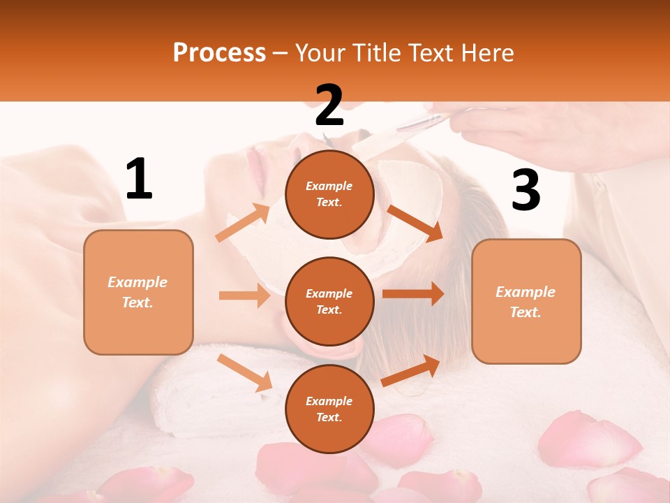 A Woman Getting A Facial Mask On Her Face PowerPoint Template