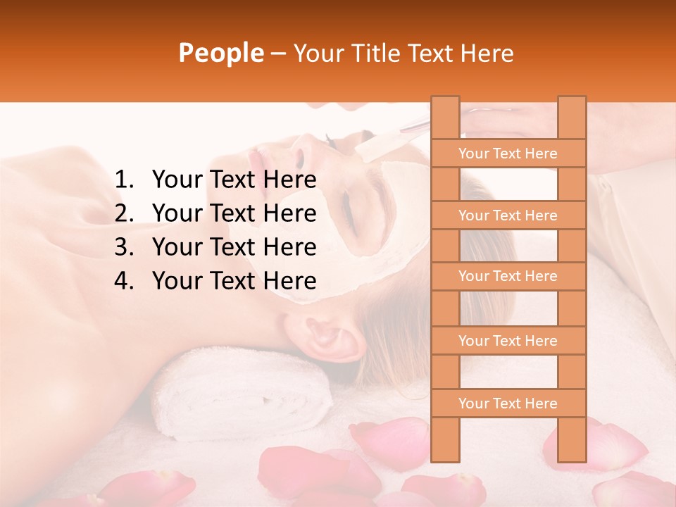 A Woman Getting A Facial Mask On Her Face PowerPoint Template