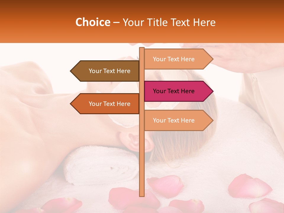 A Woman Getting A Facial Mask On Her Face PowerPoint Template