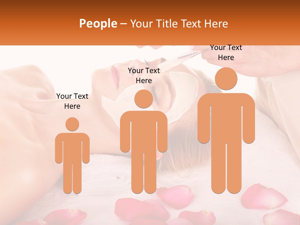 A Woman Getting A Facial Mask On Her Face PowerPoint Template