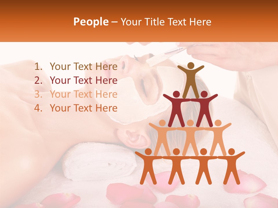 A Woman Getting A Facial Mask On Her Face PowerPoint Template