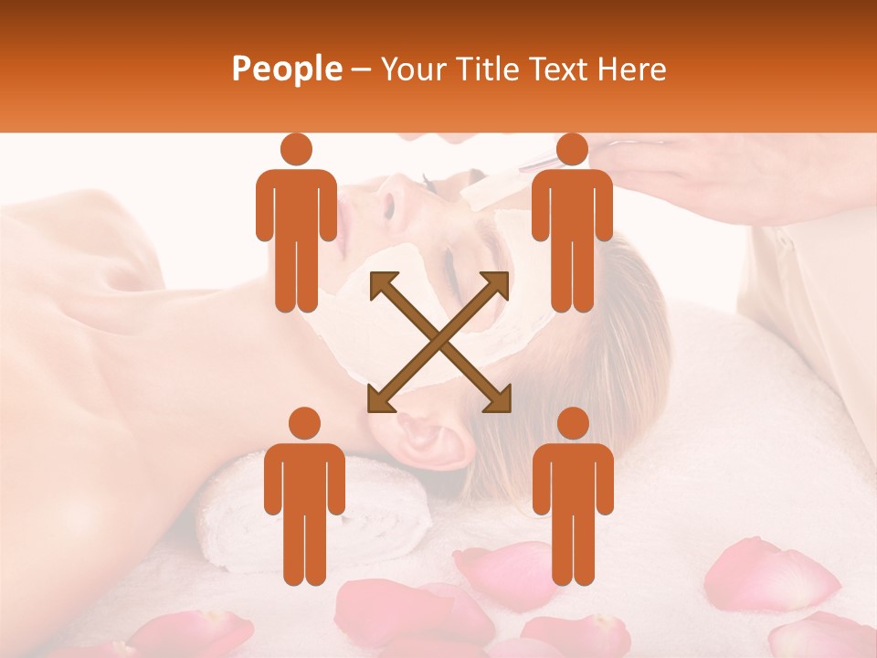 A Woman Getting A Facial Mask On Her Face PowerPoint Template