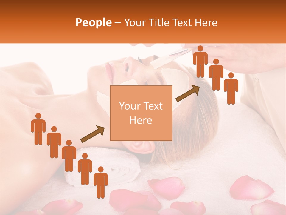 A Woman Getting A Facial Mask On Her Face PowerPoint Template