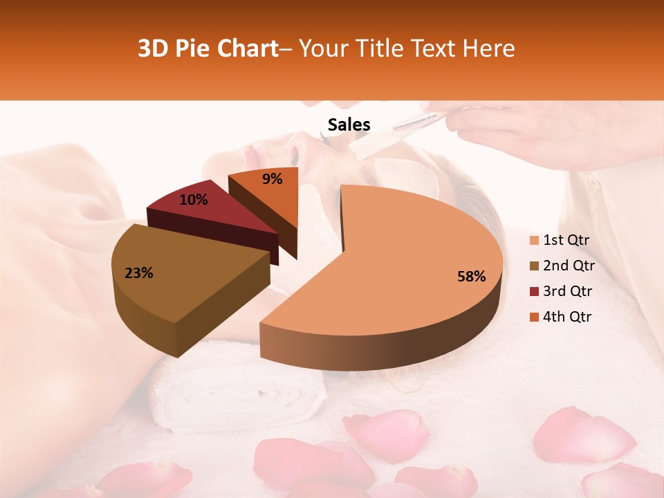 A Woman Getting A Facial Mask On Her Face PowerPoint Template