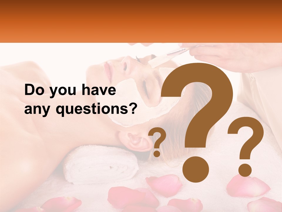 A Woman Getting A Facial Mask On Her Face PowerPoint Template