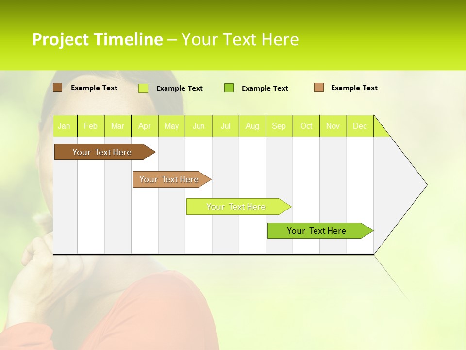 A Woman Is Smiling With Her Hand On Her Chin PowerPoint Template