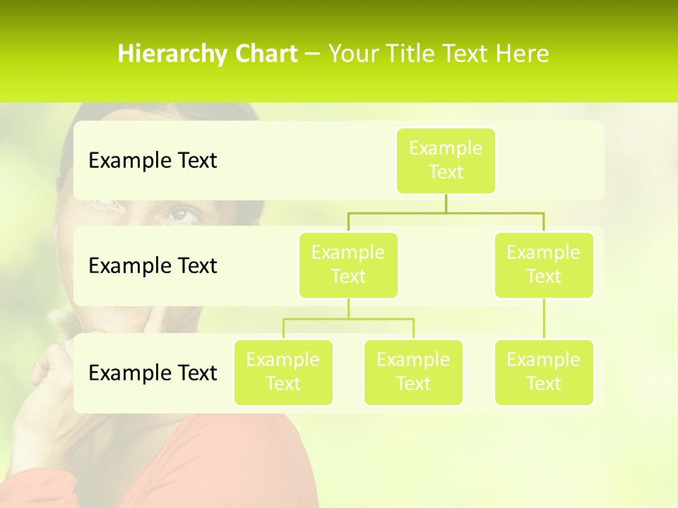 A Woman Is Smiling With Her Hand On Her Chin PowerPoint Template