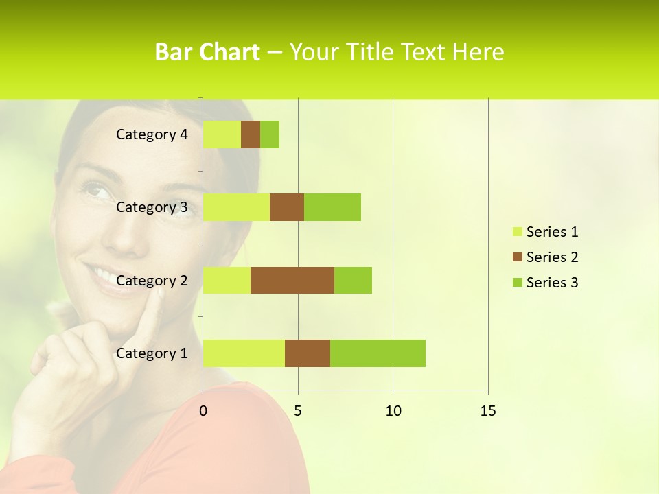 A Woman Is Smiling With Her Hand On Her Chin PowerPoint Template