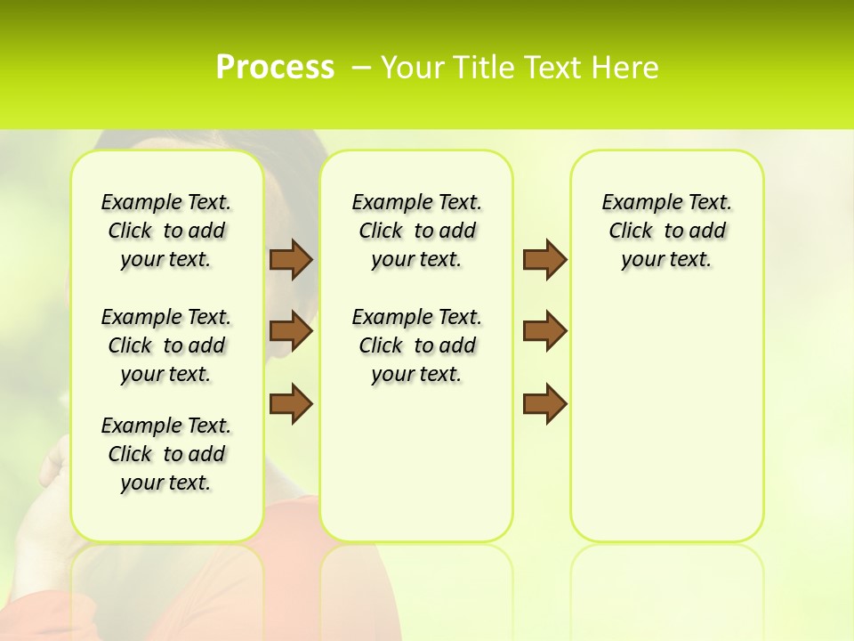 A Woman Is Smiling With Her Hand On Her Chin PowerPoint Template