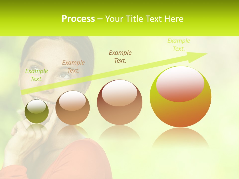 A Woman Is Smiling With Her Hand On Her Chin PowerPoint Template