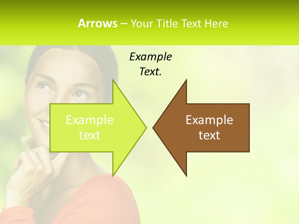 A Woman Is Smiling With Her Hand On Her Chin PowerPoint Template