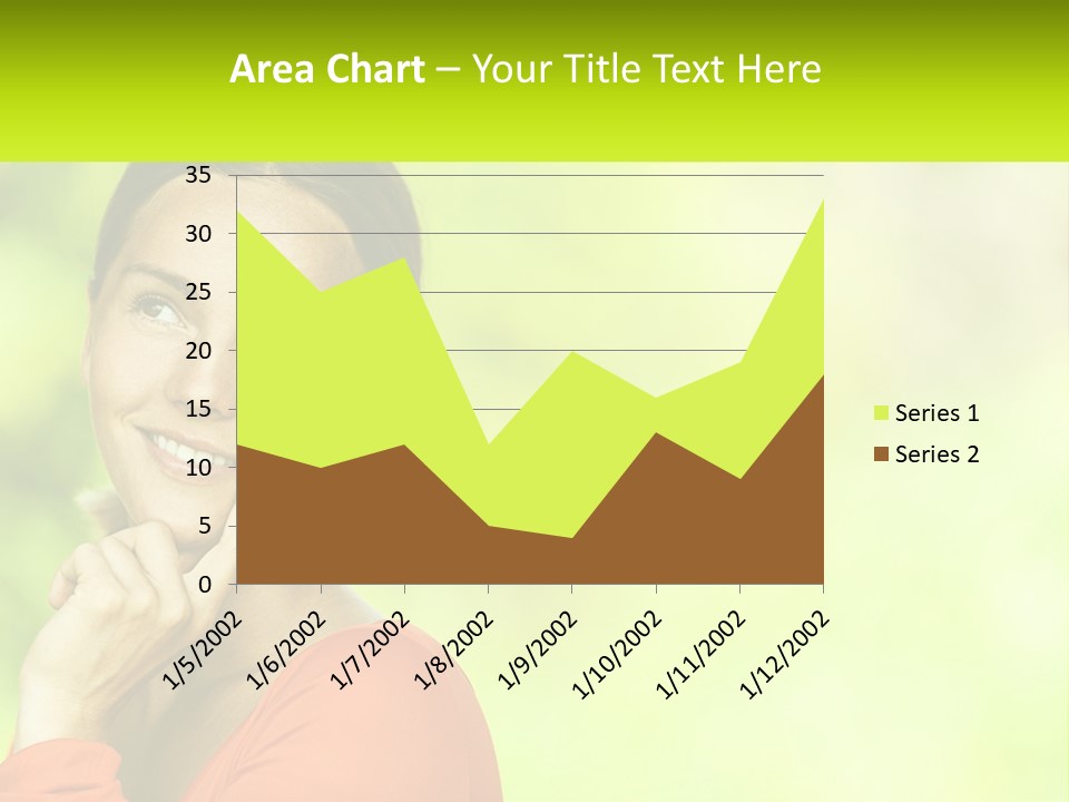 A Woman Is Smiling With Her Hand On Her Chin PowerPoint Template