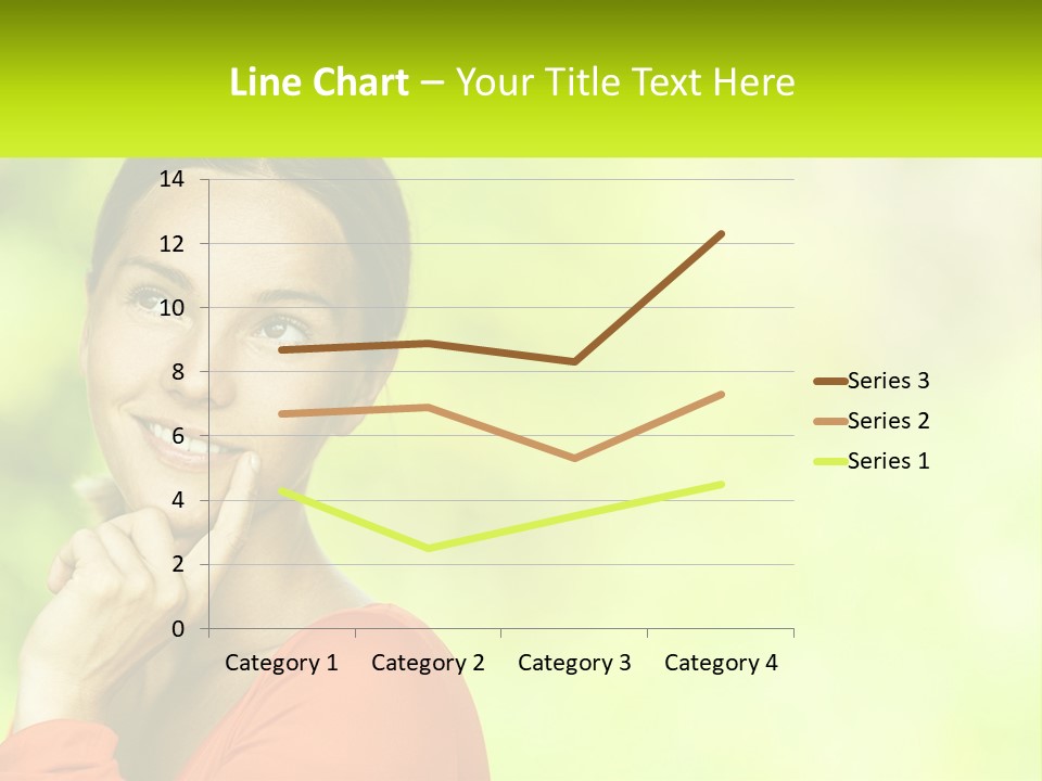 A Woman Is Smiling With Her Hand On Her Chin PowerPoint Template