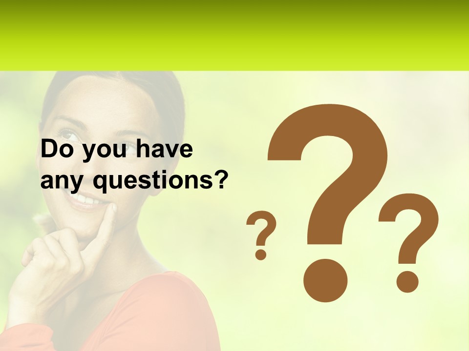 A Woman Is Smiling With Her Hand On Her Chin PowerPoint Template