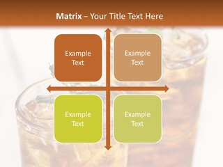 Two Glasses Of Ice Tea With Mint On A Table PowerPoint Template