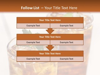 Two Glasses Of Ice Tea With Mint On A Table PowerPoint Template