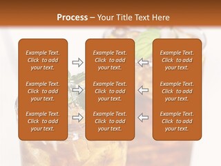 Two Glasses Of Ice Tea With Mint On A Table PowerPoint Template