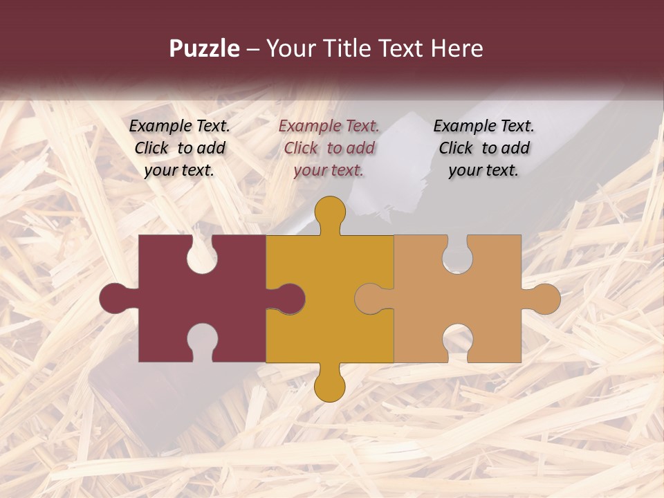 A Bottle Of Wine Sitting On Top Of Straw PowerPoint Template