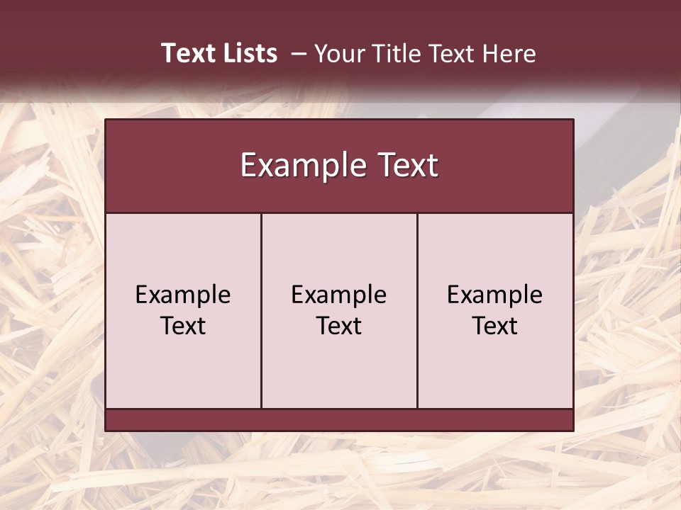 A Bottle Of Wine Sitting On Top Of Straw PowerPoint Template