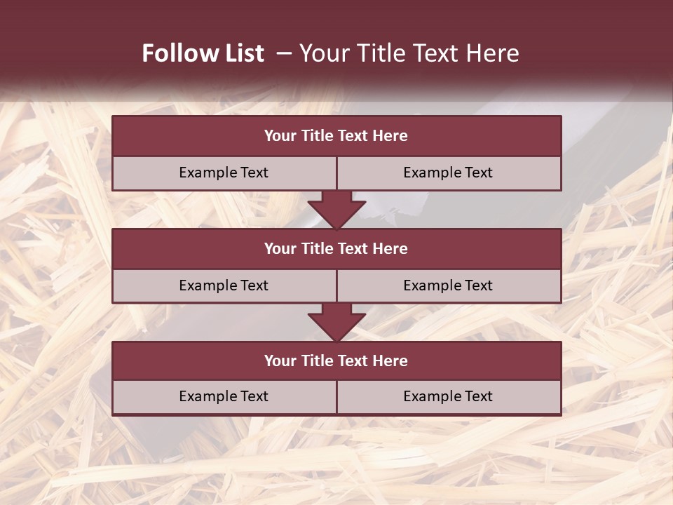 A Bottle Of Wine Sitting On Top Of Straw PowerPoint Template