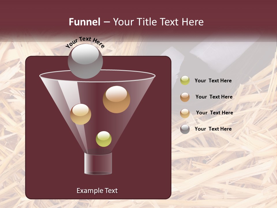 A Bottle Of Wine Sitting On Top Of Straw PowerPoint Template