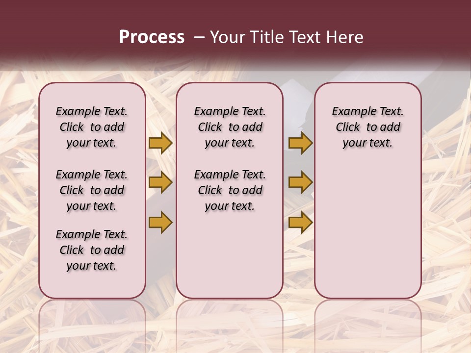 A Bottle Of Wine Sitting On Top Of Straw PowerPoint Template