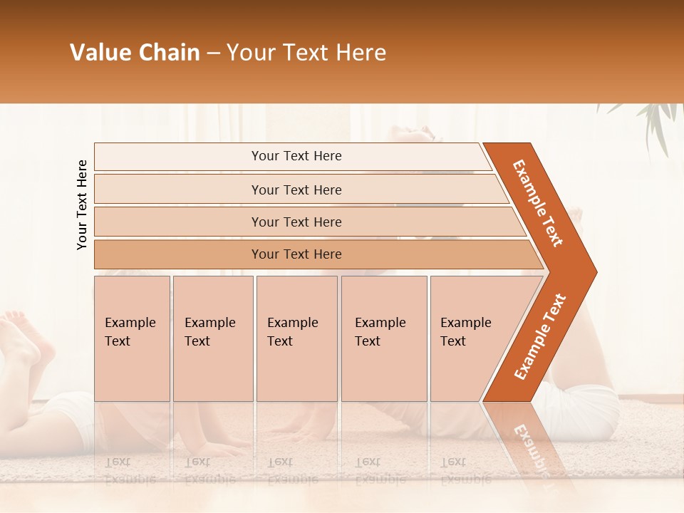 A Woman And A Child Are Doing Yoga PowerPoint Template