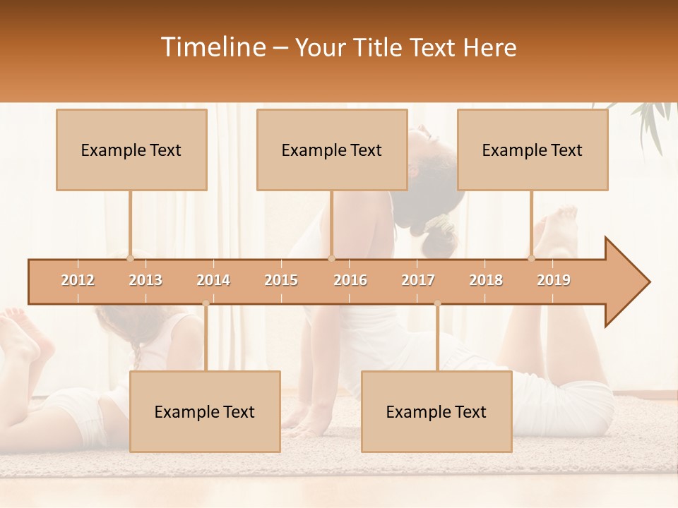 A Woman And A Child Are Doing Yoga PowerPoint Template