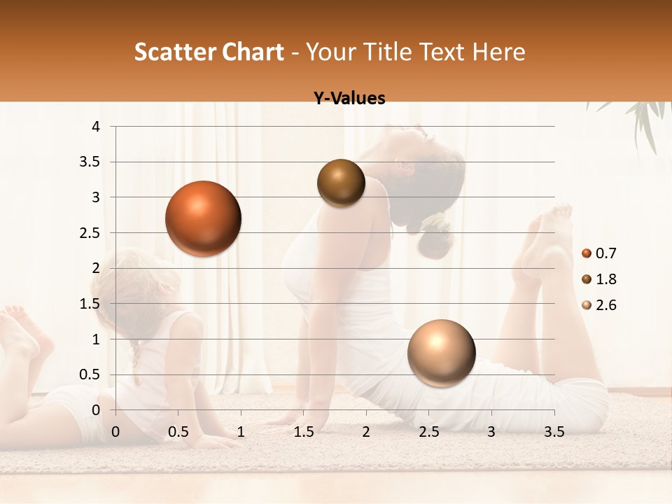A Woman And A Child Are Doing Yoga PowerPoint Template