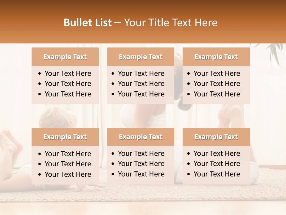 A Woman And A Child Are Doing Yoga PowerPoint Template