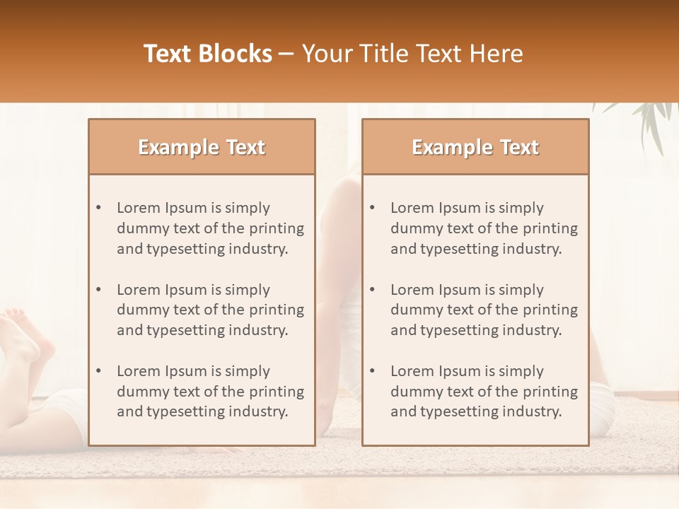 A Woman And A Child Are Doing Yoga PowerPoint Template