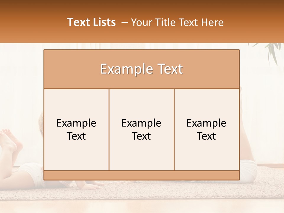 A Woman And A Child Are Doing Yoga PowerPoint Template