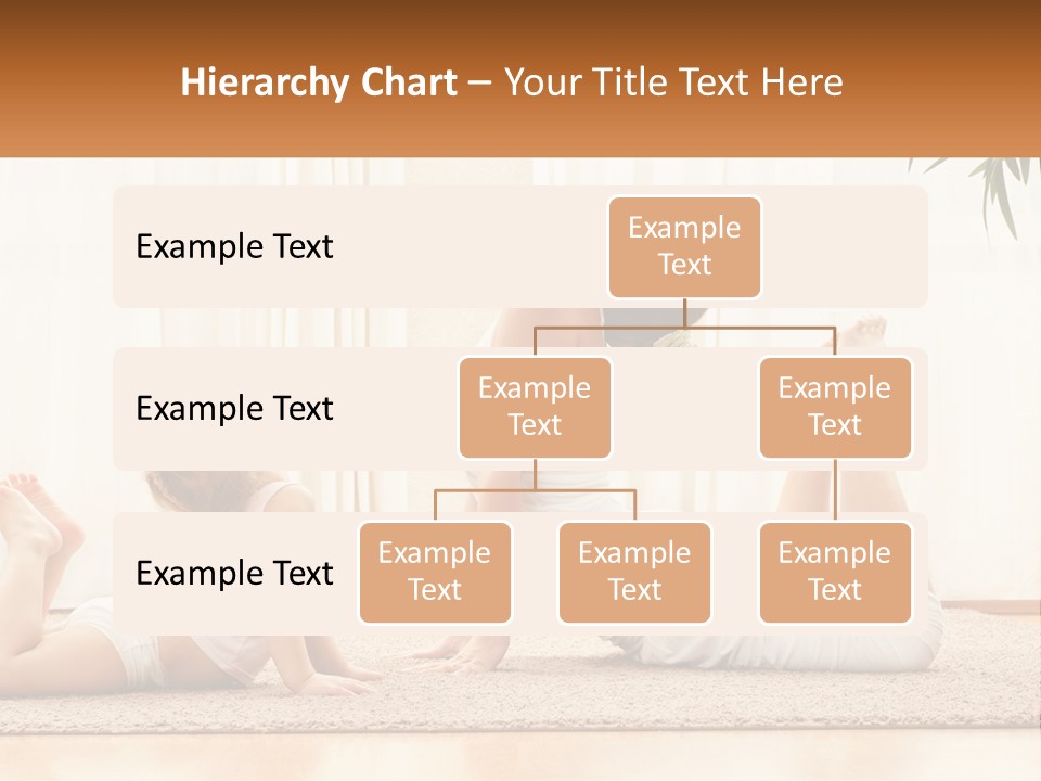 A Woman And A Child Are Doing Yoga PowerPoint Template