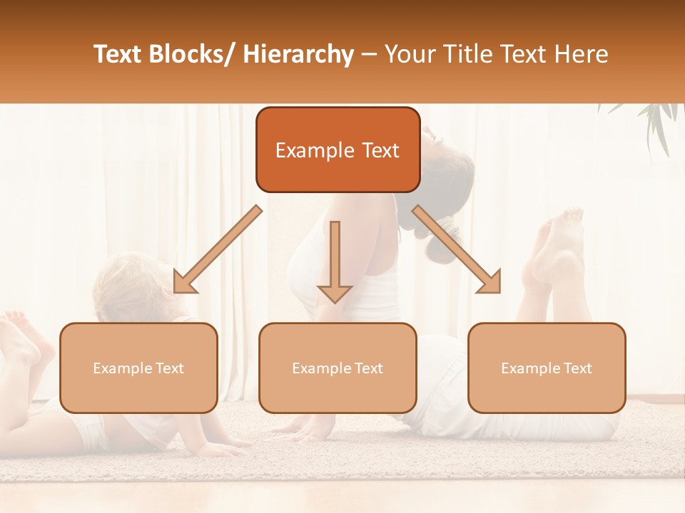A Woman And A Child Are Doing Yoga PowerPoint Template