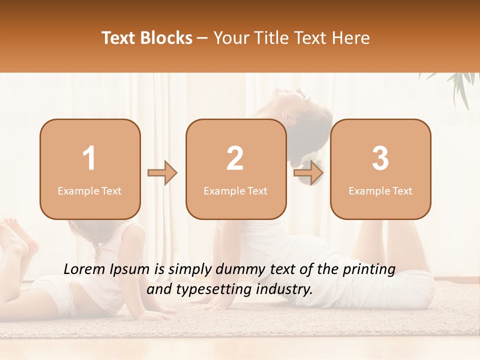 A Woman And A Child Are Doing Yoga PowerPoint Template