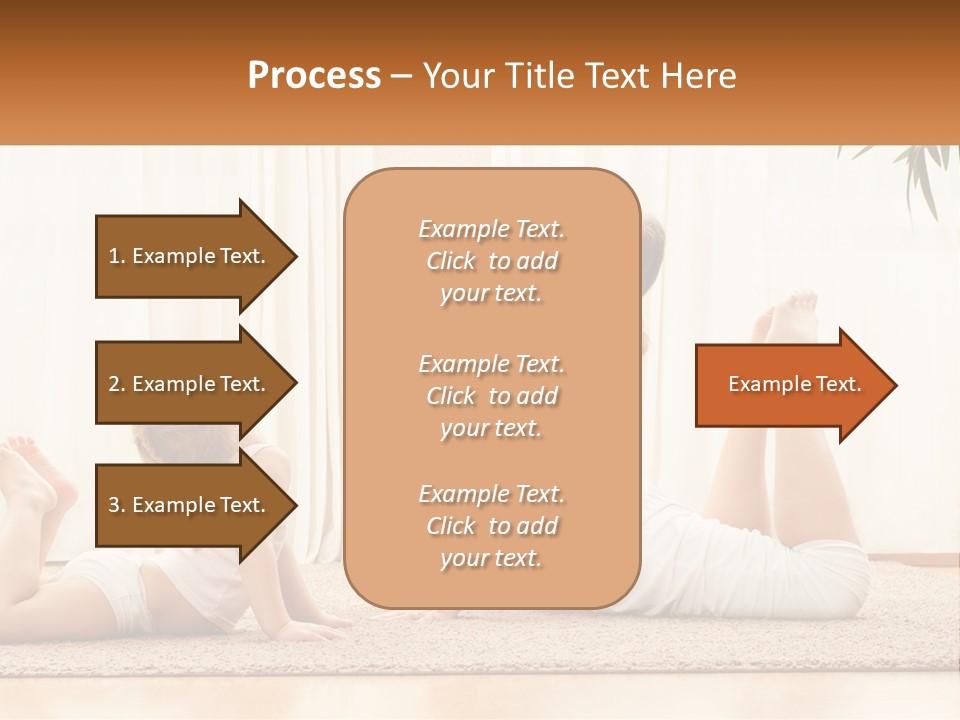A Woman And A Child Are Doing Yoga PowerPoint Template