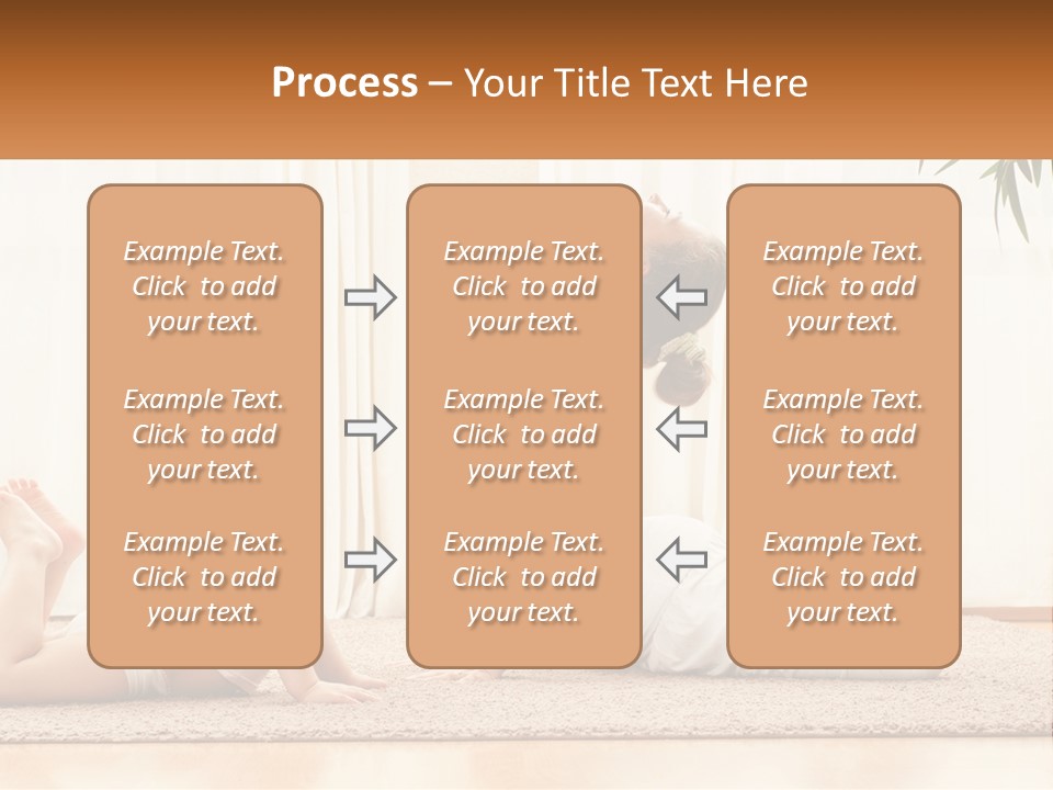 A Woman And A Child Are Doing Yoga PowerPoint Template