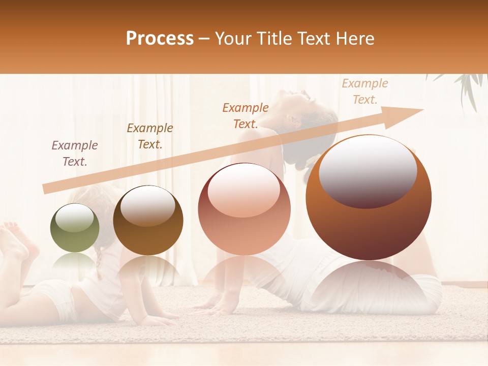 A Woman And A Child Are Doing Yoga PowerPoint Template