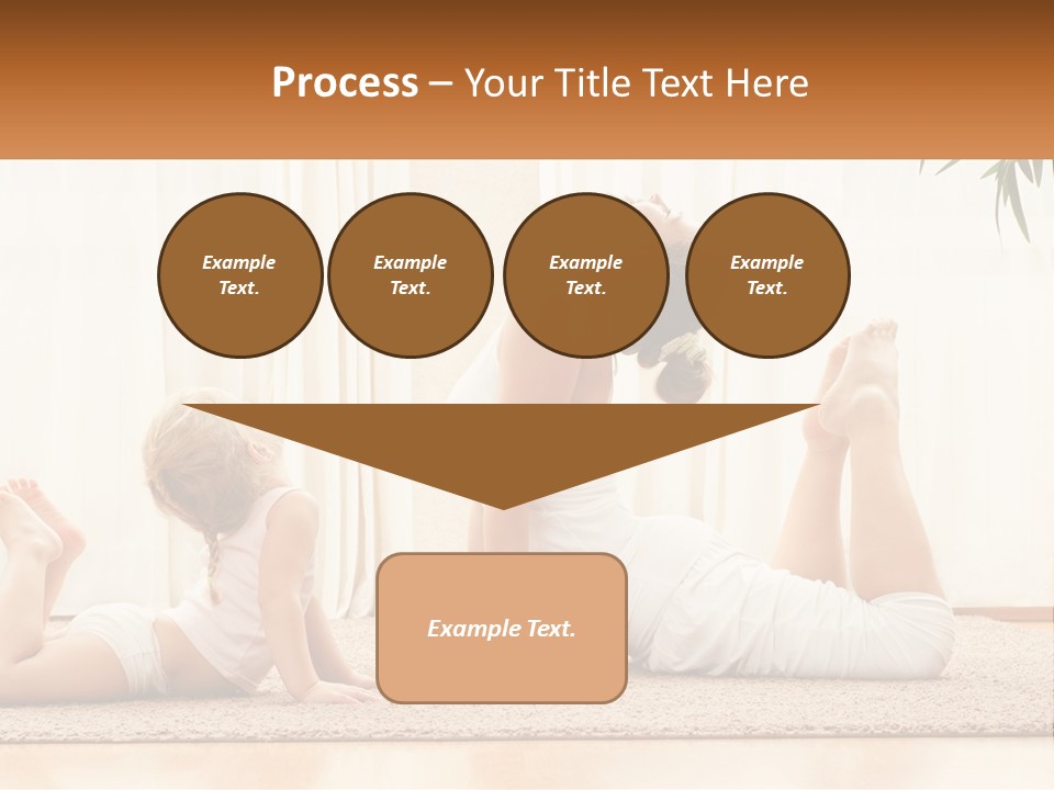 A Woman And A Child Are Doing Yoga PowerPoint Template
