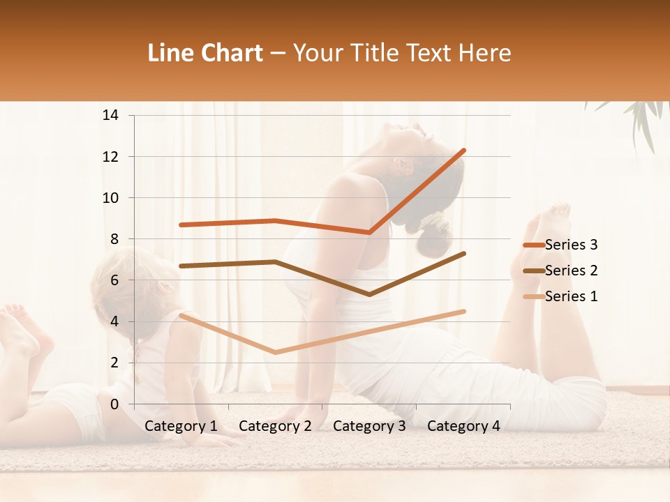 A Woman And A Child Are Doing Yoga PowerPoint Template